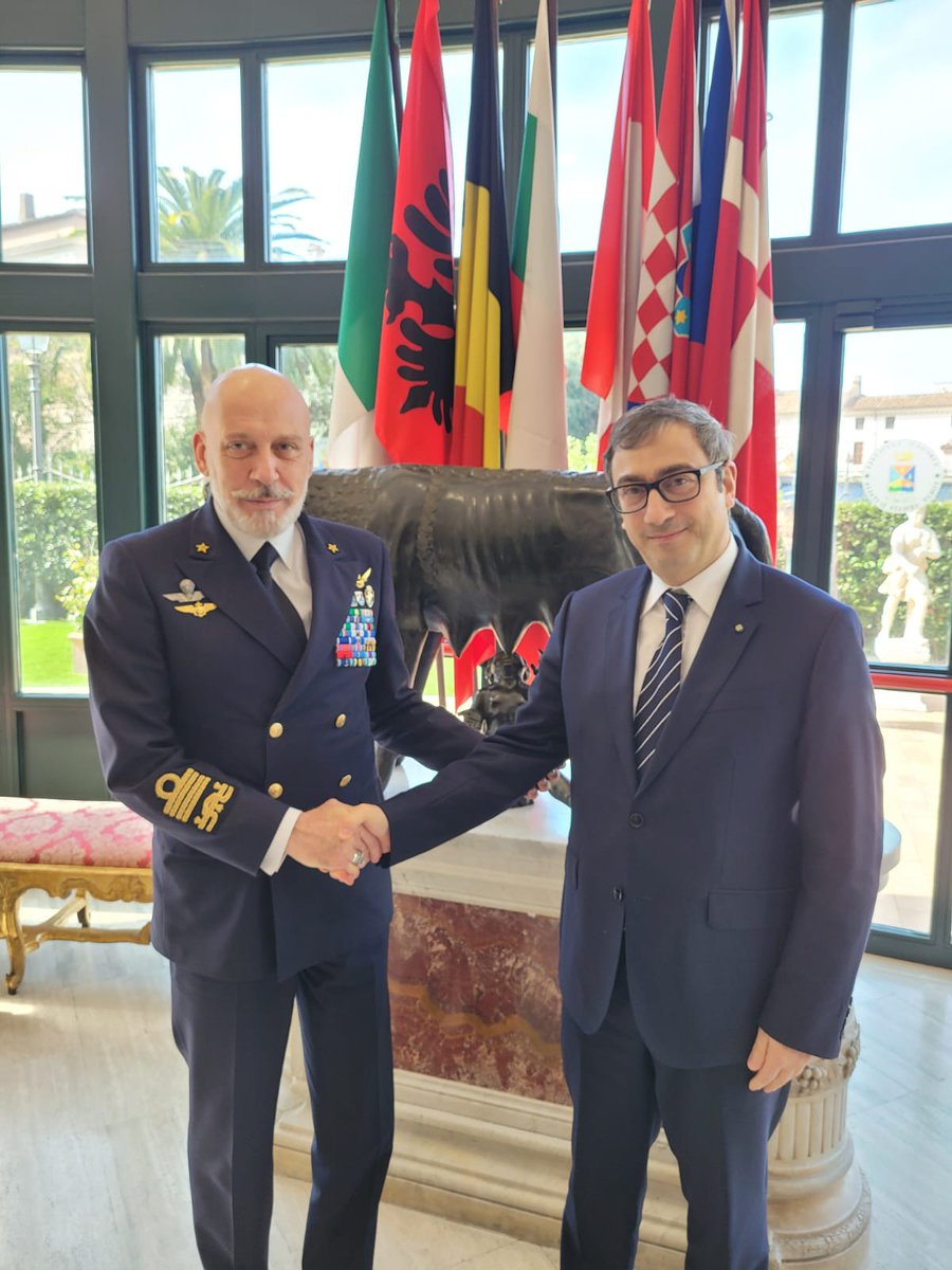 Big thanks to 🇮🇹CHOD Adm. #CavoDragone, Chairman designated of the Nato Military Committe, for his kind hospitality and for a rich exchange of views on many key issues relating to @NATO and the way ahead of the Washington Summit.