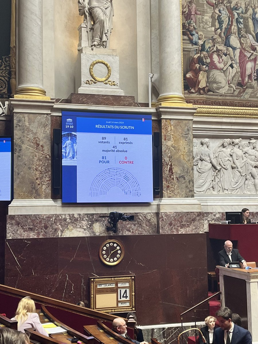 Un pas de plus pour la sécurité des professionnels de santé avec le vote à l’unanimité de la #ppl portée <a href="/p_pradal/">Philippe Pradal</a> et @Horizons_AN dont j’étais le porte parole sur ce texte.
