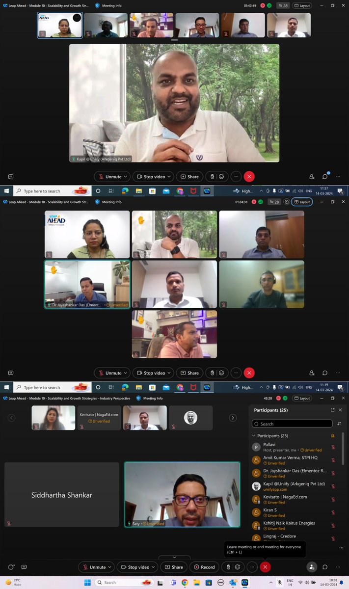 Sharing a glimpse of the #LeapAheadCohort:
Module 10: Scalability and Growth Strategies – Industry Perspective - Classroom Session

Shri <a href="/satymohanty/">Satyakam mohanty</a>, Founder and Managing Partner, Wyser

<a href="/GoI_MeitY/">Ministry of Electronics & IT</a> 
<a href="/TiEDelhi/">TiE Delhi-NCR</a>