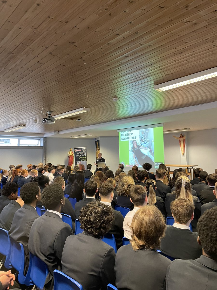 StAndrewsRCSec's tweet photo. Thanks to our friends from @SFRSYourSafety and @AnthonyNolan for their visit today. Delighted to assist in such a worthwhile cause. @NMacLellan1 @SClassof2024 
#ServiceNotSelf https://t.co/Z7zLLb8PJu