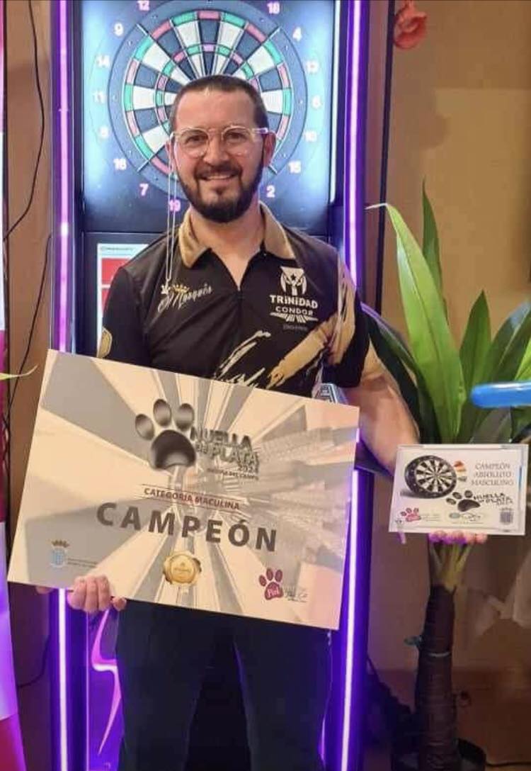 Jose Marques got champion at the International tournament, huella del plata which was held in Spain.

Congratulations!

@Trinidad_darts 
#CONDOR
#CONDORAXE