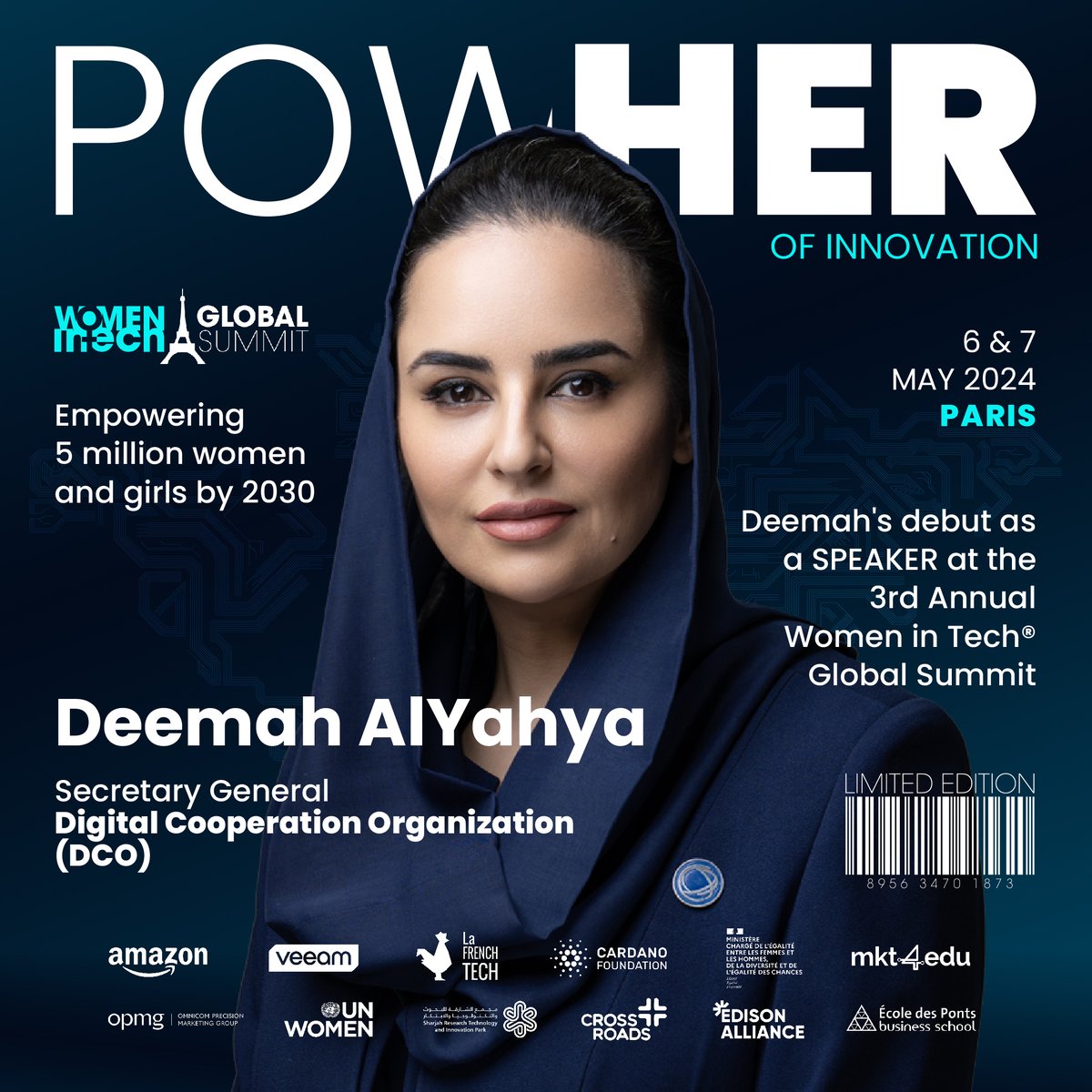 🎉Join us at the Women in Tech® Global Summit, where we’ll be unpacking and admiring the PowHER of Innovation as this year’s theme!💃🔥🔥

We're thrilled to announce our speaker, Demean AlYahya, Secretary General at DCO.

Link: lnkd.in/dJrvNNJu 

#WITGS24