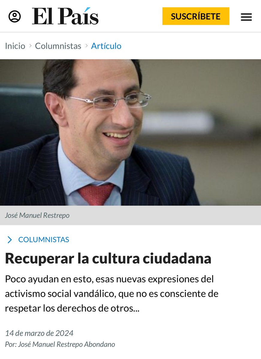 Hemos perdido mucho de cultura ciudadana !! 

Lo anterior fruto de exacerbar el discurso de los “derechos” y no el de los “deberes” simultáneamente, por despreciar la “ética de lo público” y por atizar discursos de odio, “adanismo” y polarización. 

En este artículo abordo que