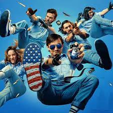 nickcurtis's tweet photo. Caught 80s spoof #PoliceCops the Musical @swkplay last night and it's indecently funny, hectically inventive and a lot more gymnastic than I expected https://t.co/REFaxrId7J