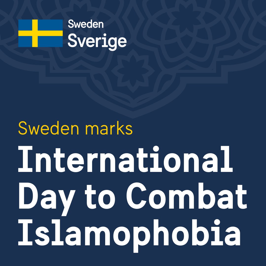 🇸🇪 works to combat all forms of discrimination, including Islamophobia. A targeted action programme running since 2022 was developed in dialogue with reps of Muslim civil society in 🇸🇪. It includes measures to highlight & counteract different forms of racism & discrimination.