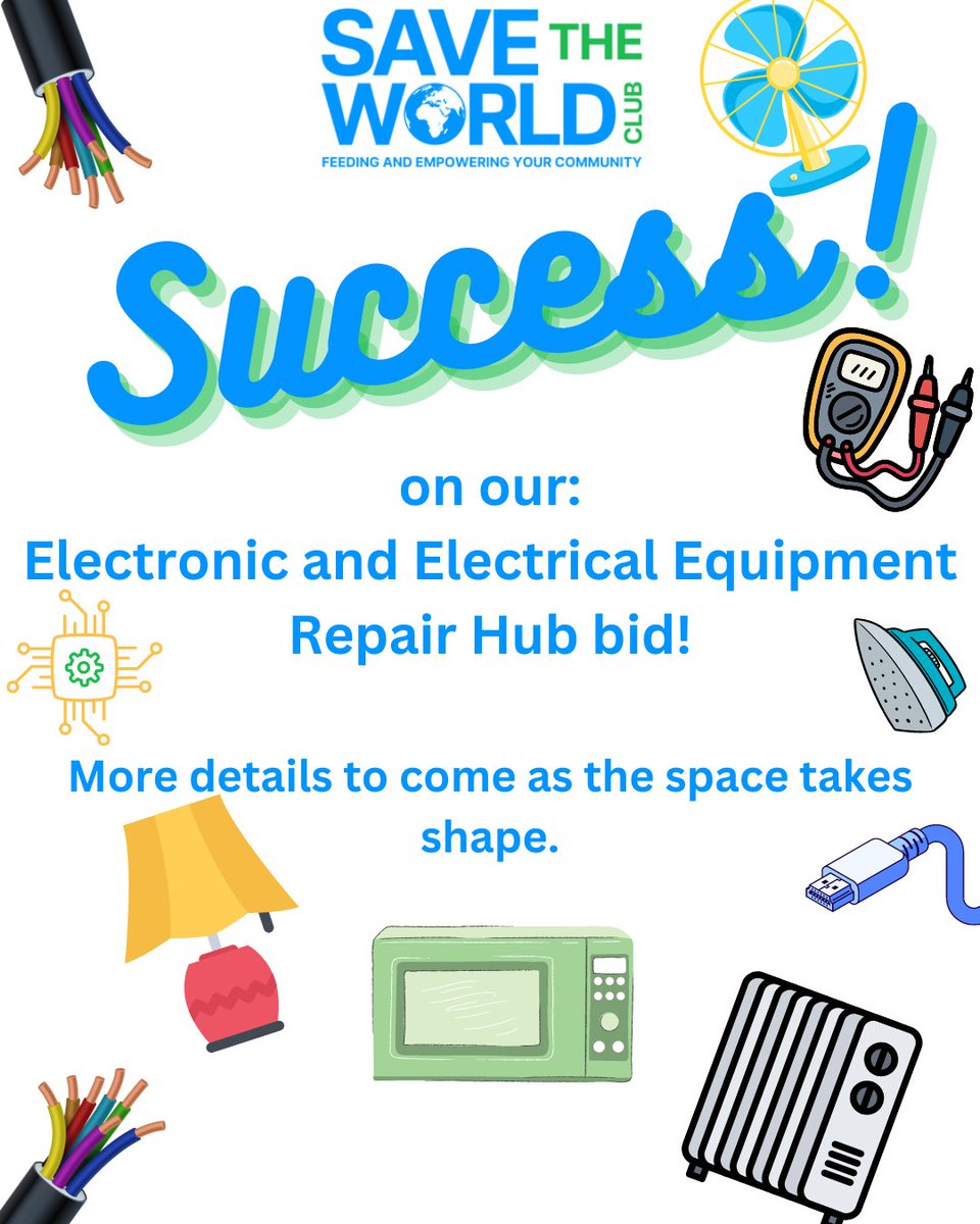 As a continuation of #RepairWeek, we have some good news to share! We were successful in our recent Electrical and Electronic Equipment Repair Hub start-up bid! #ThankYou to RBK and the local councillors, with special thanks to (Roger Hays, Nicola Nardelli & John Sweeny). #Repair