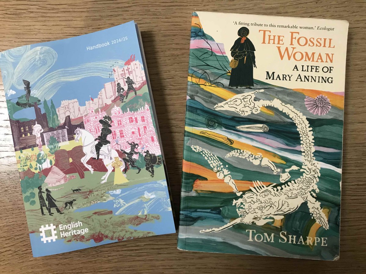 Great to see the colourful artwork and distinctive style of @Heart_Agency's Romy Blümel on the cover of the new @EnglishHeritage handbook. She also designed the cover for my #MaryAnning biography, 'The Fossil Woman' published by @DovecotePress.