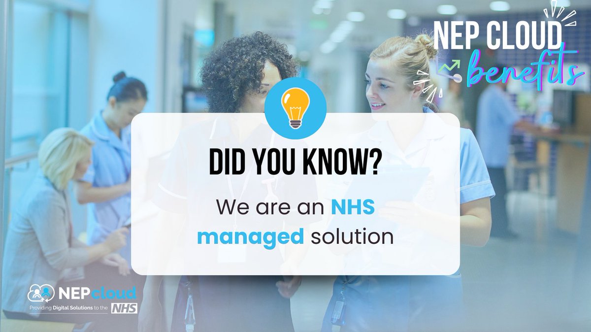 🚀 NEP Cloud: Simplify your tech worries! From system setup to software updates, we've got it covered. For our dedicated NHS colleagues, focus on day-to-day tasks while we handle the tech. 🏥💙 Let's make a positive impact together! 🌐🌈☁️ #NEPCloud #TechSimplified