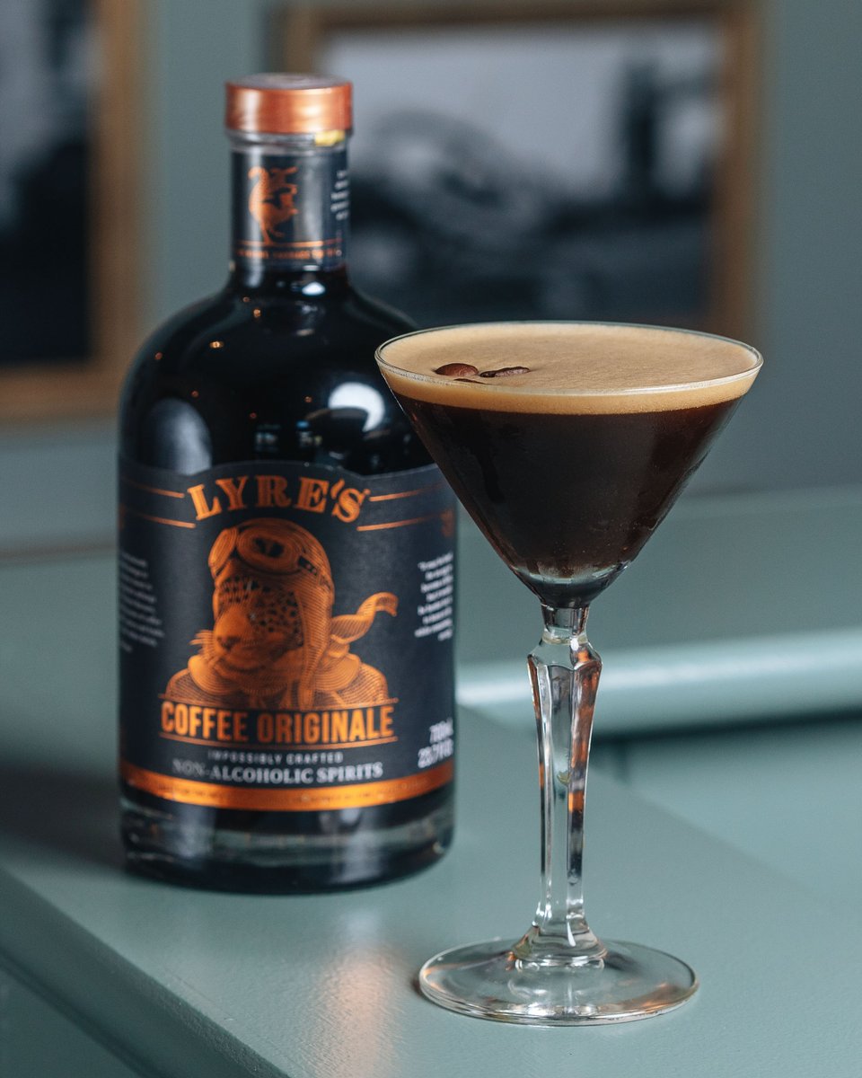 Cheers to coffee and cocktail aficionados! It's National Espresso Martini Day, and if you haven't yet indulged in an #EspressoMartini, now's your chance to #makeitalyres and join the celebration with a unique, #nonalcoholic take on this beloved classic. Cin cin! 🖤