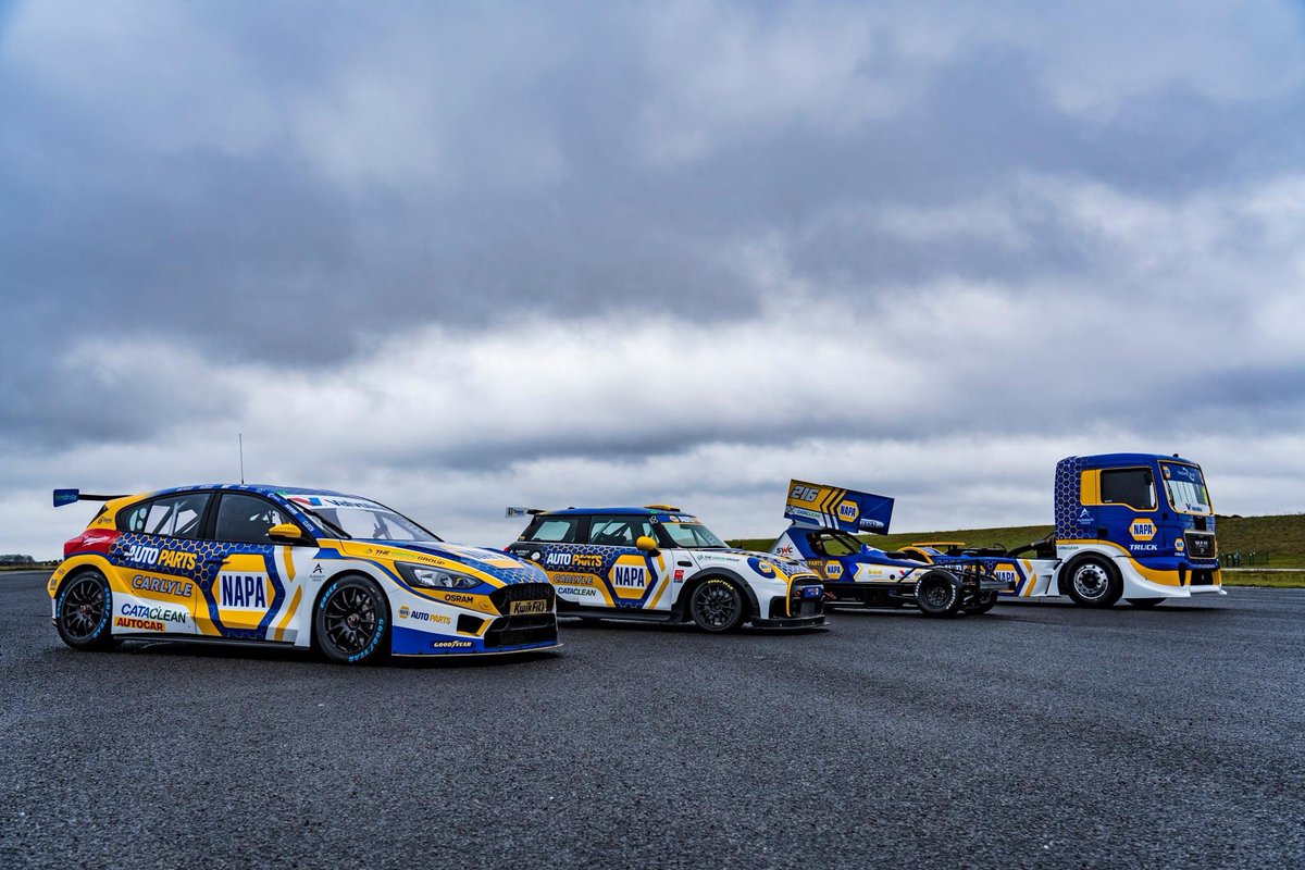 It wouldn’t be a @PaulRivett22 and @naparacinguk combo without the iconic 🟡🔵⚪️ colours! Our Division 2 champion has a fresh livery in his pursuit to claim back-to-back titles 🔥 #BTRC