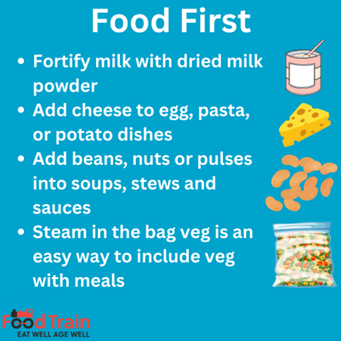 It’s day 5 of #NHWeek & we’re talking about food fortification today! Food fortification can be used to help increase the nutritional content of a person’s diet. By adding simple ingredients you can increase the calories, protein or vitamins & minerals in a meal, snack or drink.