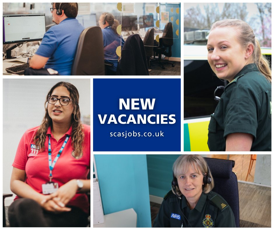 Join South Central Ambulance Service today! You can find all our vacancies online at scasjobs.co.uk #scasjobs #newjob #nhsjobs