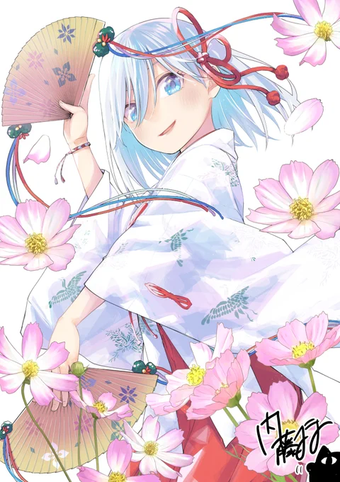 #甘神さんちの縁結び   当日の告知になってしまいましたが銀髪美少女の巫女さんが表紙の単行本第14巻      本日、3月15日発売です!よろしくお願いしますー!   