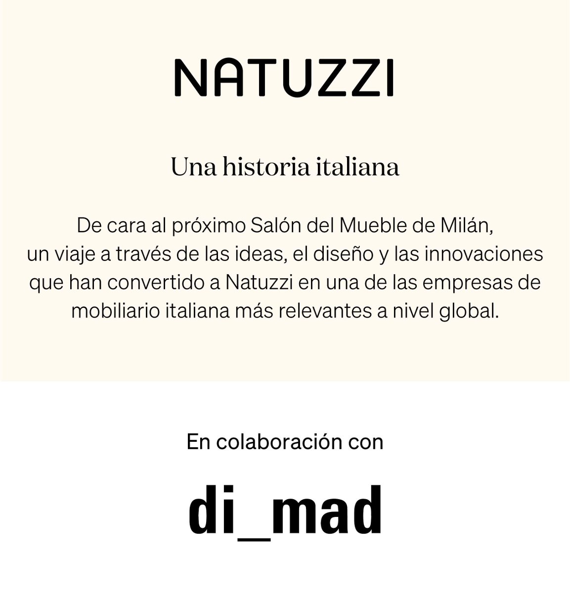 📢Únase a nosotros para celebrar la creatividad y la innovación de #ItalianDesignDay
Sumérjase en la elegancia atemporal de los diseños de <a href="/Natuzzi/">Natuzzi</a> y descubra la esencia de la artesanía🇮🇹

📍<a href="/mataderomadrid/">mataderomadrid</a>, Central del Diseño
📆18/03, 18H30

#IDD2024 #diseño #design #madeinitaly