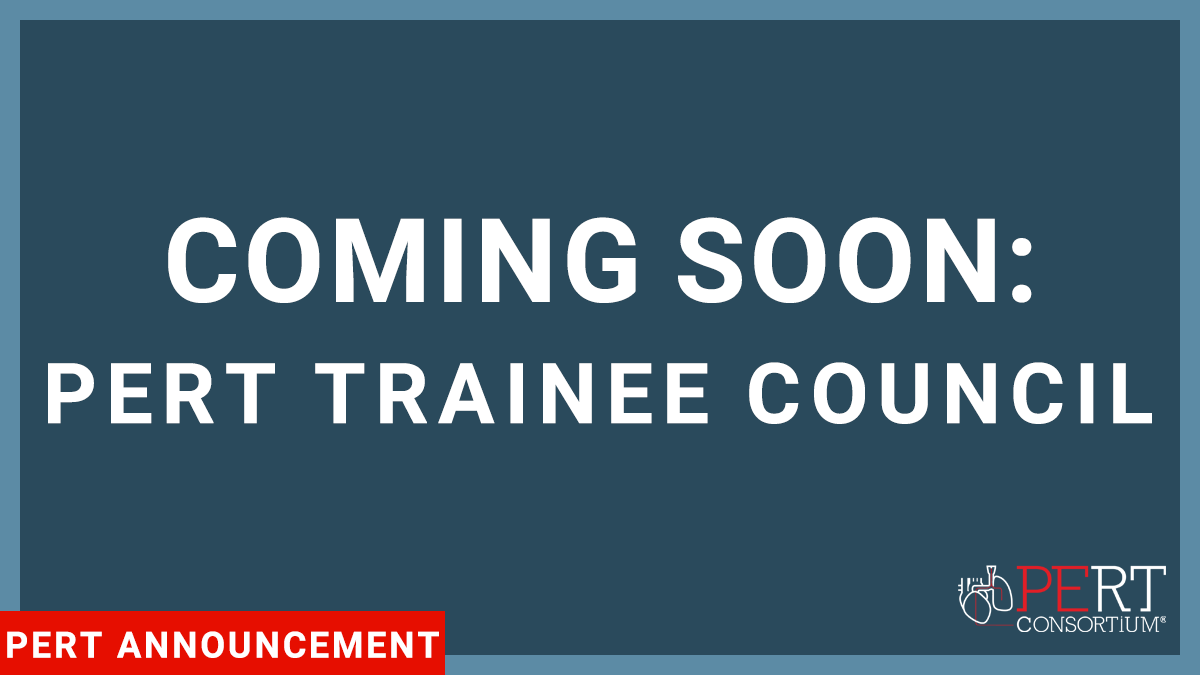 We are excited to announce the first ever Trainee Council! We're seeking Fellows, Residents & Students with intended careers focused on VTE for this leadership role within The PERT Consortium. Program requirements and application instructions are coming soon:…