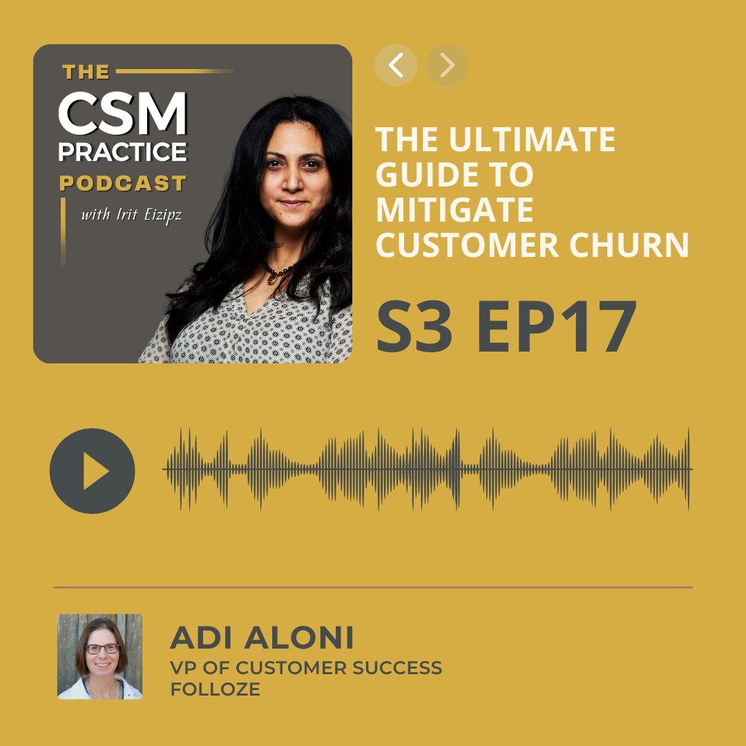 CsmPractice's tweet image. Join Irit Eizips and Adi Aloni, as they discuss essential strategies for minimizing customer churn. 🌟 Learn how to identify Ideal customer profiles, enhance retention, and navigate deal challenges. #CustomerSuccess
🎧 loom.ly/S3Q7dpQ