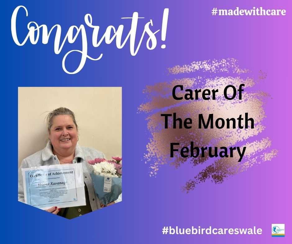 Congratulations to Sharon who was awarded carer of the month for March 2024. Sharon is a great carer and is popular with her customers, Sharon is happy to help out. Great job Sharon, well done. #madewithcare #workincare #bluebirdcareswale