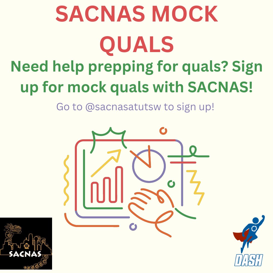 UTSW_DASH's tweet photo. Need help with your qualifying exam prep? Sign up for mock quals with SACNAS! @SACNASatUTSW https://t.co/ThiYUJHE1z