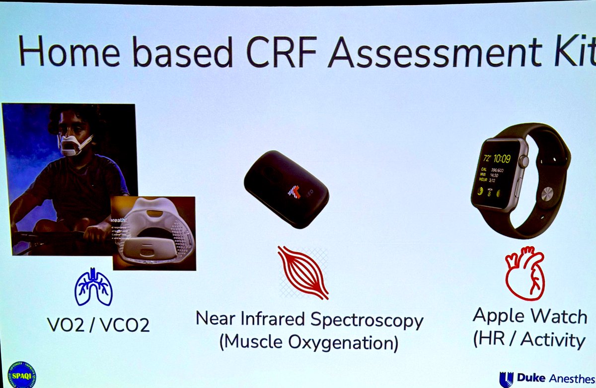 📣 You can (& should) do Cardiopulmonary Exercise Testing (CPET) in your Preop Clinic! 

@JeroenMolinger1 gives an amazing talk @SPAQIedu #PERIOP2024  on simple, low-cost methods to do CPET  & @musclesound 💪🏼 evaluation to predict risk & guide personalized prehab! 

See below 👇…