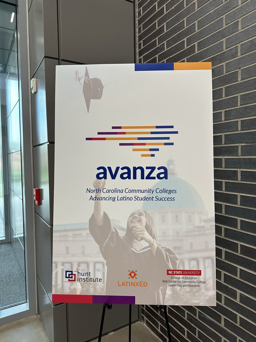 Good morning! We’re kicking off the second cohort of #AvanzaNC today at <a href="/durhamtech/">Durham Tech</a> with <a href="/Hunt_Institute/">The Hunt Institute</a> &amp; <a href="/LatinxEducation/">LatinxEd</a>. 
Follow along as higher education leaders from across North Carolina discuss best practices for Latino student success!