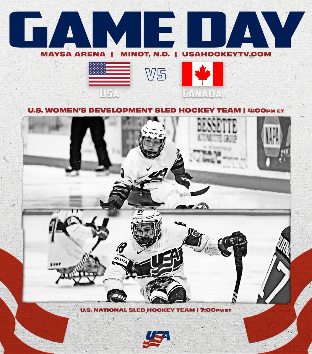 Catch game ✌️ of the 2024 Sled Series today on usahockeytv.com! U.S. Women’s Development Sled Hockey Team → bit.ly/43gkDNL U.S. National Sled Hockey Team → bit.ly/3VhPQ0U