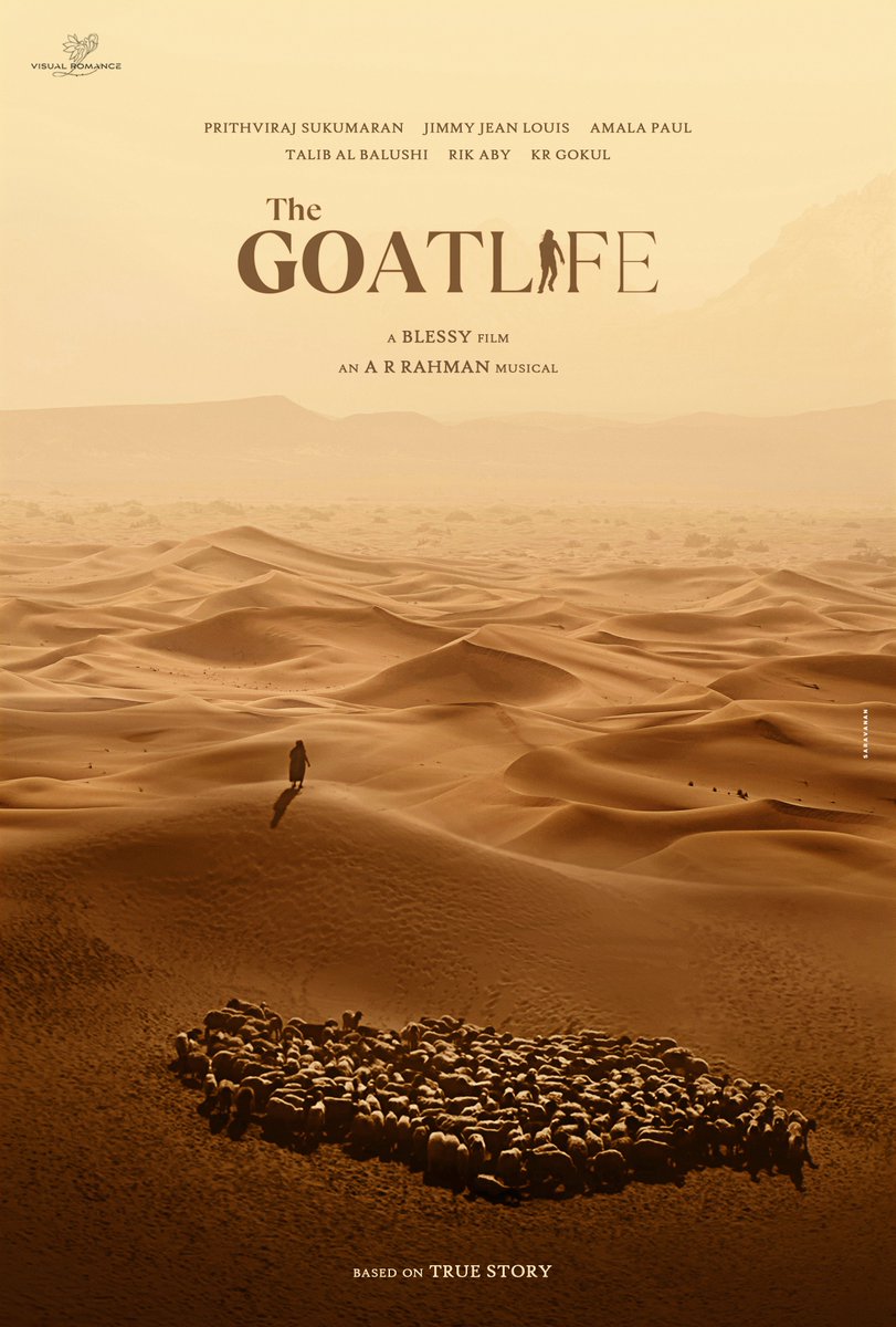 The Goat Life 🐐 @PrithviOfficial 

#Aadujeevitham #TheGoatLife #PrithviSukumaran #JimmyJeanLouis #amalapaul #TalibAlBalushi #RikBay #KRGokul #ARRahman #ABlessyFilm #VisualRomance @DirectorBlessy @benyamin_bh @arrahman @Amala_ams @haitianhero @rikaby @resulp @iamkrgokul