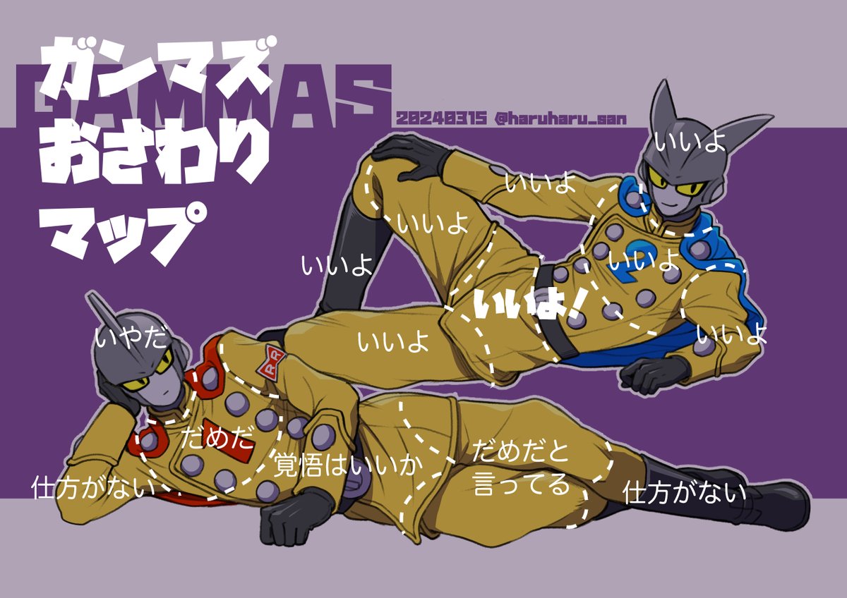 「ガンマズおさわりマップ 」|春さんのイラスト