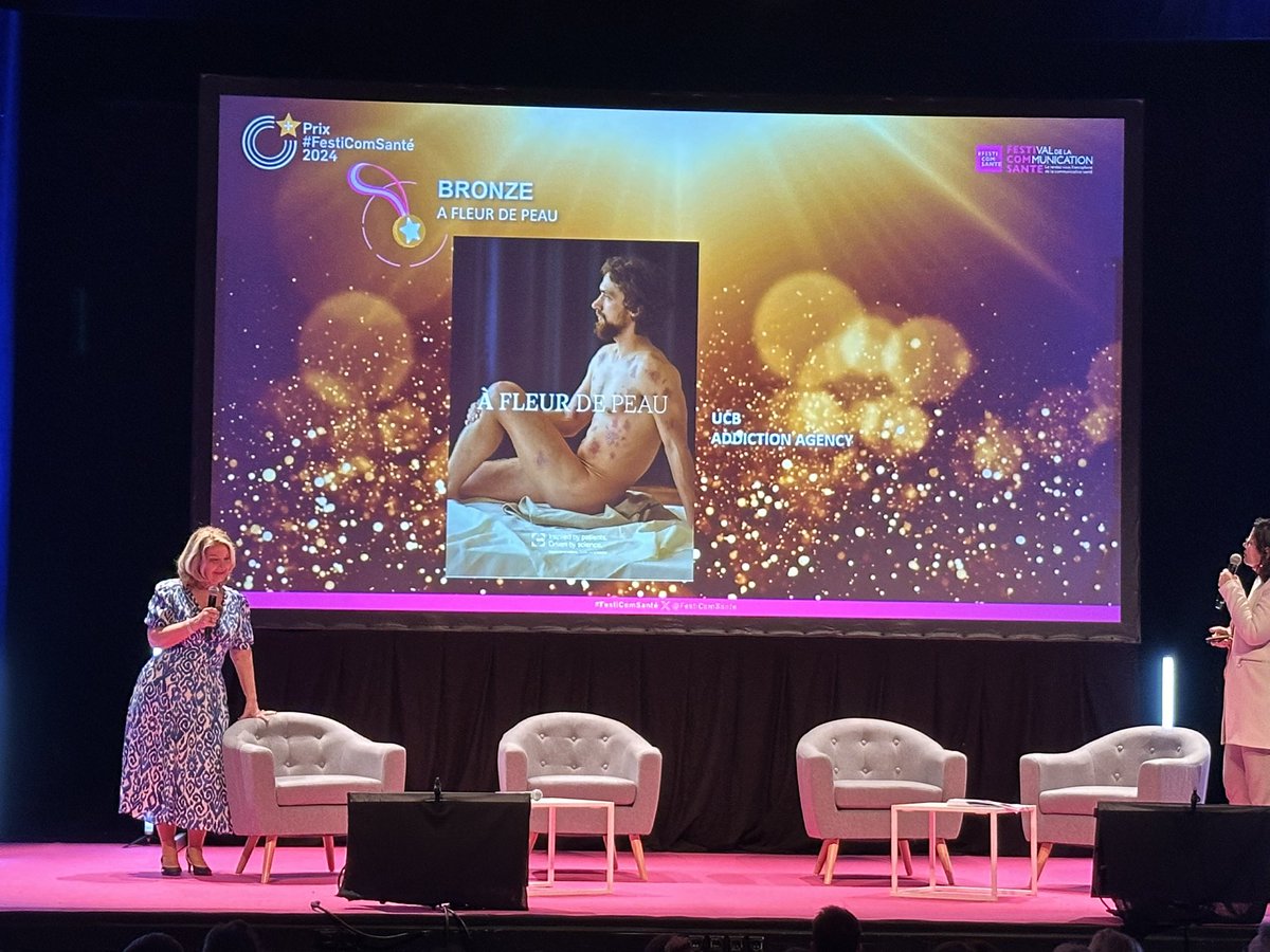 Festival de la Communication Santé (@festicomsante) on Twitter photo 🏆 Prix #Festicomsante
Catégorie communication de sensibilisation/prévention santé publique d’une entreprise ou organisation privée 2
Prix Bronze 🥉 pour « A fleur de peau » UCB & <a href="/AddictionAgency/">ADDICTION AGENCY</a>
#Sante #hcsmeufr #comsante 🏆 Prix #Festicomsante
Catégorie communication de sensibilisation/prévention santé publique d’une entreprise ou organisation privée 2
Prix Bronze 🥉 pour « A fleur de peau » UCB & <a href="/AddictionAgency/">ADDICTION AGENCY</a>
#Sante #hcsmeufr #comsante