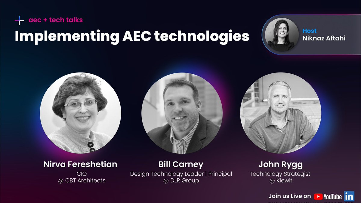 Join us today live on LinkedIn and YouTube! 
youtube.com/@aecplustech?s…