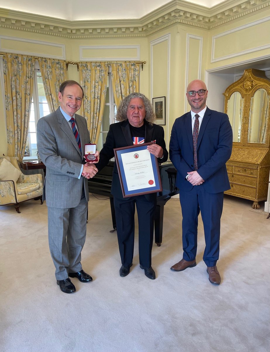 For his unique contribution to UK Gibraltar relations, Mr Johnny Walker receives The Governor's Award for Merit.