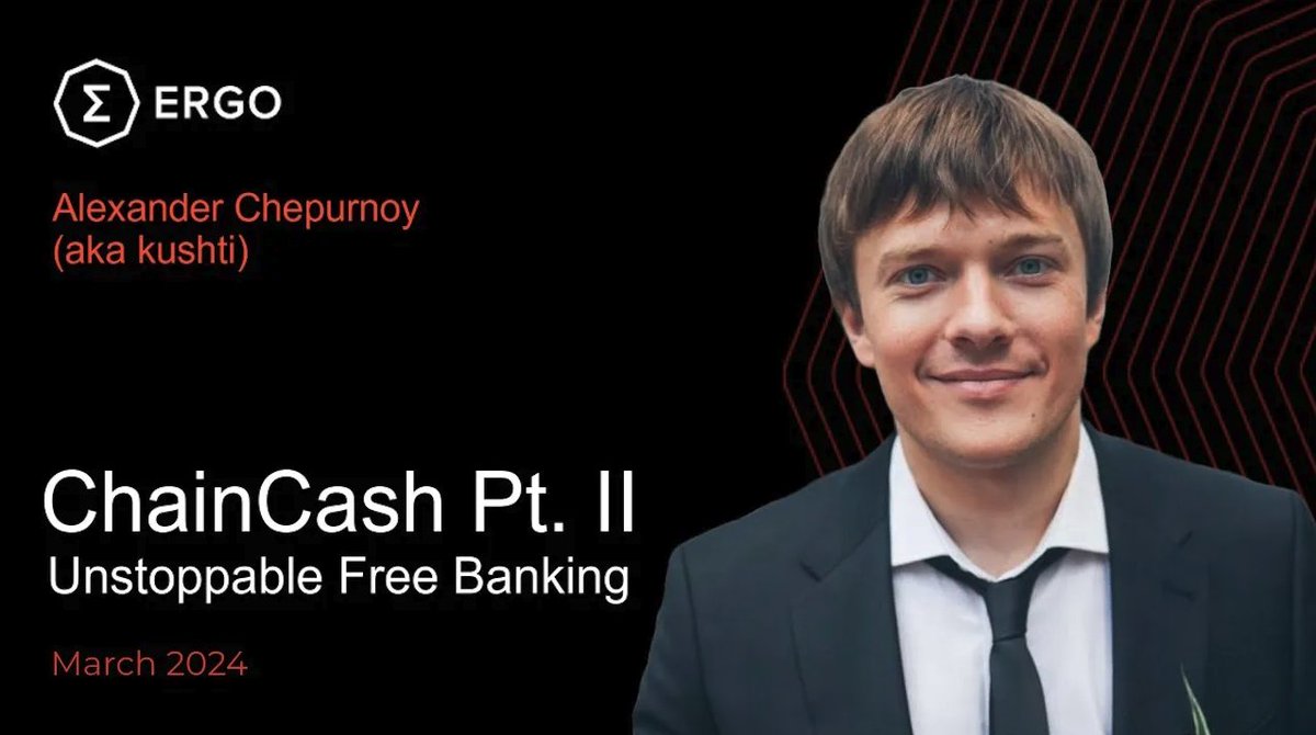 ergo_platform's tweet photo. **NEW RELEASE**
Ergo co-founder and core developer @chepurnoy returns with a deep dive into ChainCash!
https://t.co/cCH463rCHR https://t.co/Q5maNEGmH5