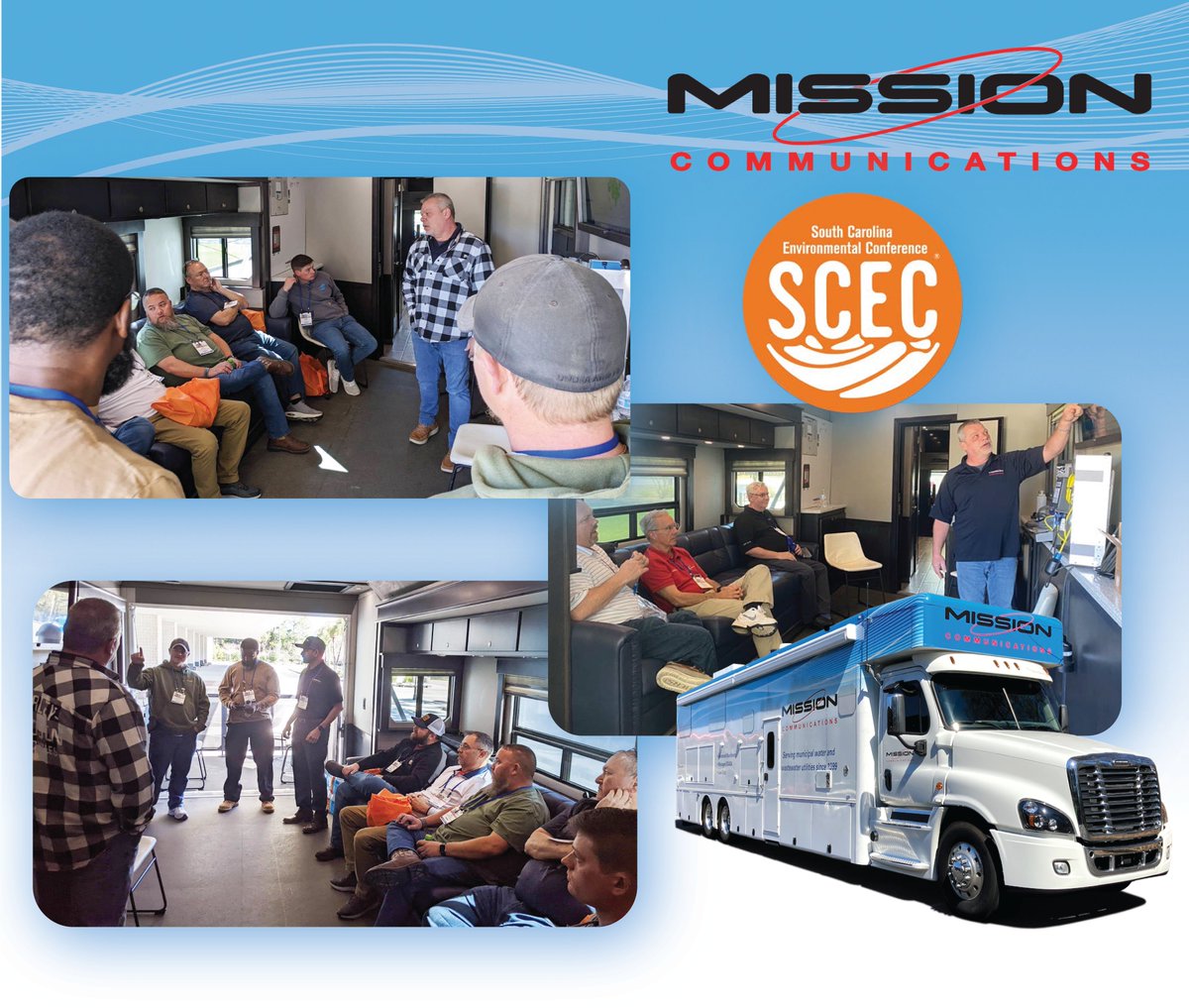 The 2024 Mission RV Roadshow rolled into Myrtle Beach for the South Carolina Environmental Conference where it became the event's first ever outside exhibition. Contact RV@123mc.com to book your stop for product demonstrations, on–site training, sales events, lunch-and-learns.