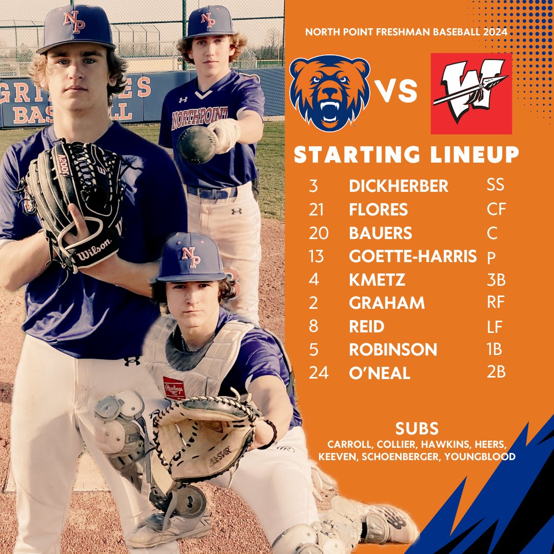 Gameday! 
⌚️4:15
📍North Point
  vs Warrenton