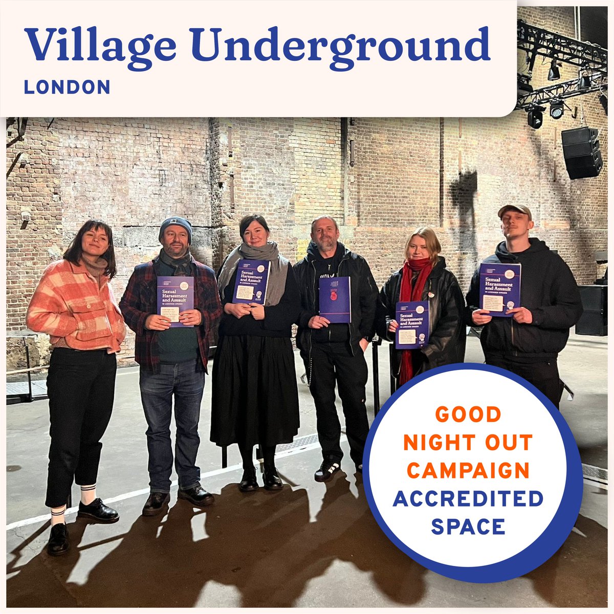 We’re always happy to work with independent music venues at Good Night Out, so we’re pleased to have recently re-accredited @villageundrgrnd! 🙌 (1/4)