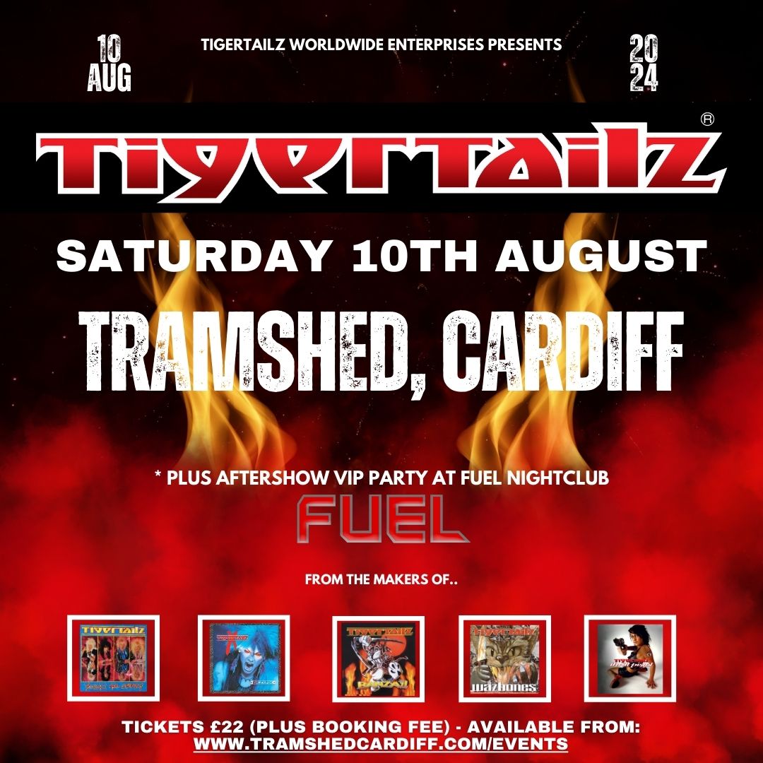 If you haven't bought tickets for our show at the @TramshedCF Cardiff please get them now. Purchasing a ticket also gives you access to the after show party at @FuelCardiff Rock Club It's going to be tidy! #Cardiff Sat 10th August - Tramshed Cardiff gigantic.com/tigertailz-tic…