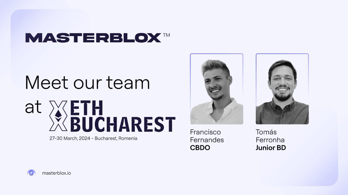 MasterBlox (@masterblox_io) on Twitter photo Here we go on another journey this new year, attending our first event at <a href="/ETHBucharest_/">ETH Bucharest</a> !
This reflects Masterblox's commitment to aiding and exploring new emerging european markets, all while nurturing the ambition to hyperscale businesses and help reach the climax in this Here we go on another journey this new year, attending our first event at <a href="/ETHBucharest_/">ETH Bucharest</a> !
This reflects Masterblox's commitment to aiding and exploring new emerging european markets, all while nurturing the ambition to hyperscale businesses and help reach the climax in this