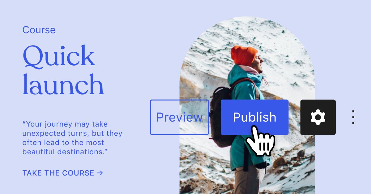 wordpressdotcom's tweet image. Quick Launch lets you build websites the lazy way with drag-and-drop and ready-made pages. But if you STILL need step-by-step instructions, we've got a course for you: bit.ly/3uyTSqM 🧑🎓
#LearnWordPress #WebsiteBuilder #WordPress