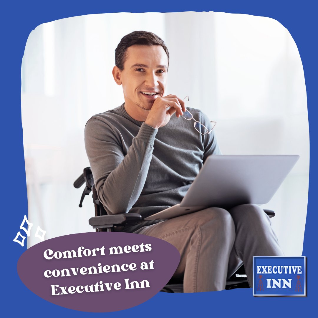 🏨 Stay at Executive Inn for comfort & convenience! ♿️ Our facilities are accessible & we're here to assist with specific needs. Contact us after booking to make your stay as comfortable as possible. 

#ExecutiveInn #AccessibleTravel #GuestComfort