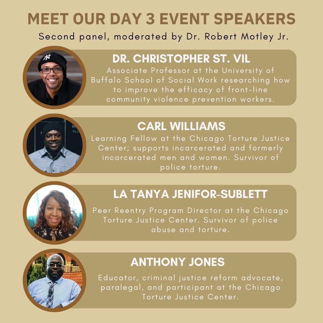 Join us and these panelists on Day 3 of our 3-day event to discuss best practices for working with victims of and individuals who have lost a loved one to police violence. Register here: buff.ly/42DJGK8