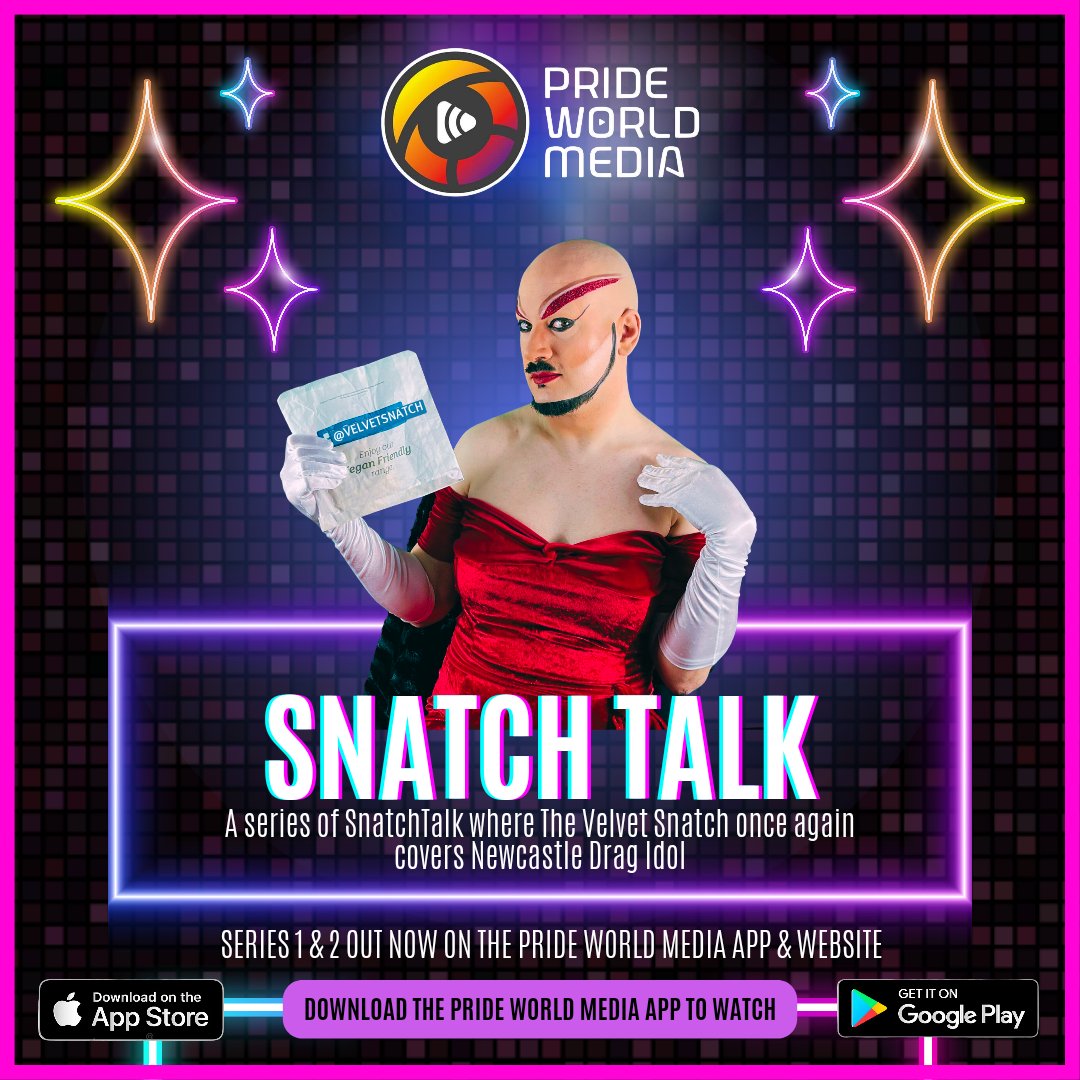 Snatch Talk where <a href="/thevelvetsnatch/">The Velvet Snatch</a> once again covers Newcastle Drag Idol. 🪩

Series available on the free Pride World Media app. ⬇️

Search Pride World Media in your App Store. 🔍

New episodes weekly. 💅