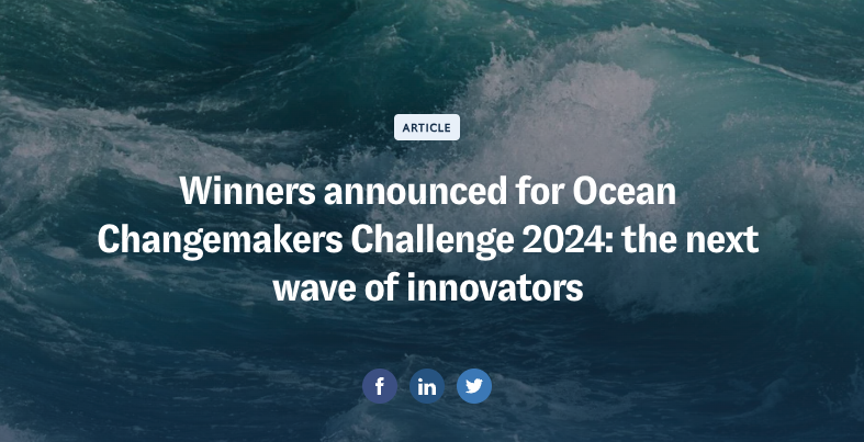 Our friends @economistimpact announced Winners of this year's Economist Impact's World Ocean Initiative (WOI) Ocean Changemakers Challenge - 3 Ocean Exchange startups named as winners: @sos_carbon, rrreefs, and @Water__Warriors ! #OceanExchange #blueecconomy #startups