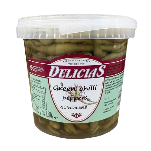 Guindilla Chillies - A fantastic pickled chilli with a sweet &amp; mild flavour. They work really well on a
charcuterie board and even in spicy martinis.

Call us on 01943 870055
