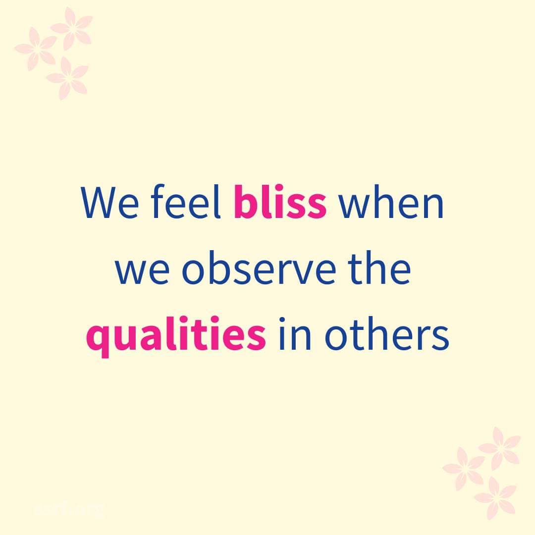 When we notice someone's qualities, such as kindness, determination, etc. it's a chance to learn and integrate those traits into our own life. It's a practical way to improve ourselves while appreciating the qualities in others. 

#happinessquotes #selftransformation #loveothers
