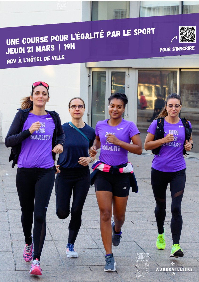 Jeudi 21 mars, l'asso <a href="/HandsAwayParis/">HandsAway</a> vous donne RDV à 19h sur le parvis de l'Hôtel de Ville pour le top départ 🏁 Environ 5 à 6 kms encadrés par <a href="/SineQuaNonAsso/">Sine Qua Non</a> , pour une course spéciale 8 mars.
#Running #Motivation #Aubervilliers