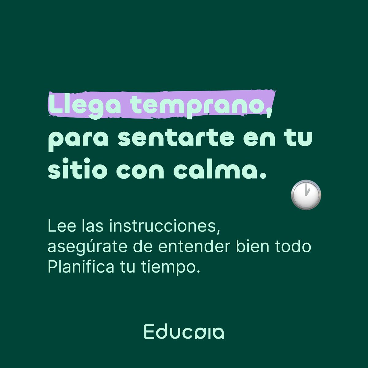 educaia_'s tweet photo. ¿Cómo enfrento el día del examen? 😊🤞 Prepararse es crucial: desde descansar bien hasta llegar temprano y mantener la calma. Educaia tiene más tips como estos para ti. Confía en ti mismo y alcanza el éxito. 🚀
#VentajaEducaia🦉
 ¡Prueba ya! 
🔗https://t.co/8V6c3CTBqe https://t.co/AHDzQahb9a