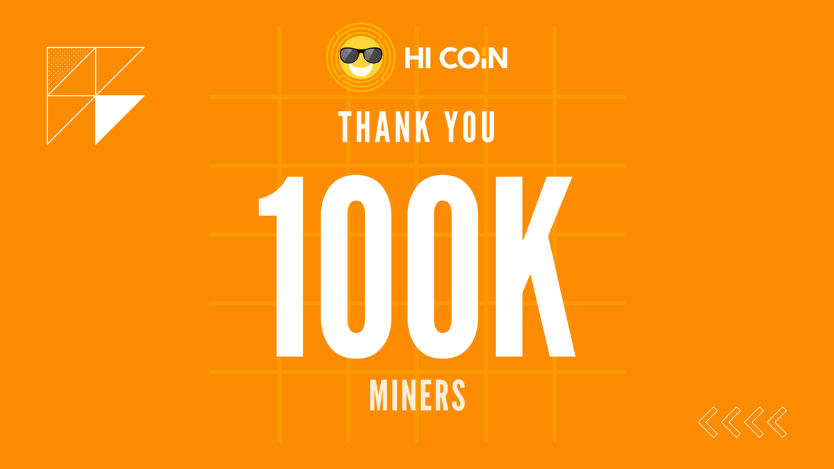 Our network has now reached 100,000 miners! 🌟 Let's celebrate this incredible milestone together and continue to grow stronger as a community! 

❤️‍🔥 RT + LIKE 🎉🚀 
#hinetwork $HICOIN $HI #celebration