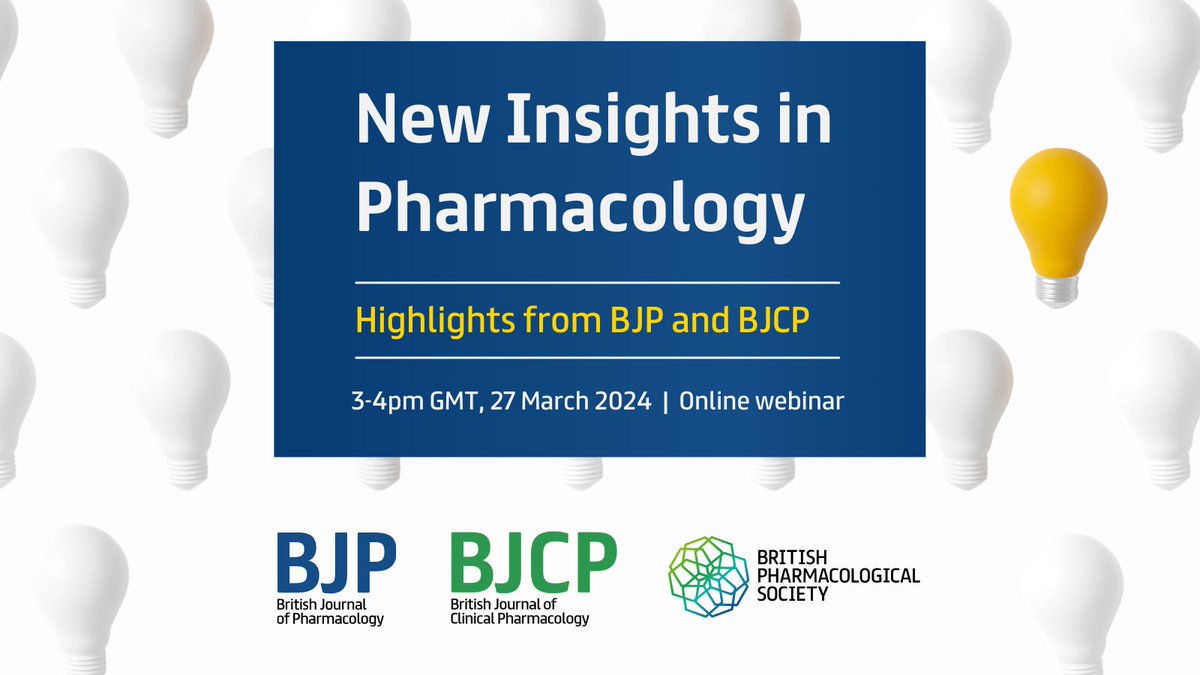 Join us FREE online to explore groundbreaking research by authors of recent hot papers in @BrJPharmacol & @BritJClinPharm! 🔥 👁️‍🗨️Hear insights into emerging trends, novel methodologies, and impactful discoveries in #Pharmacology & #ClinicalPharmacology ow.ly/uJJO50QUgbG