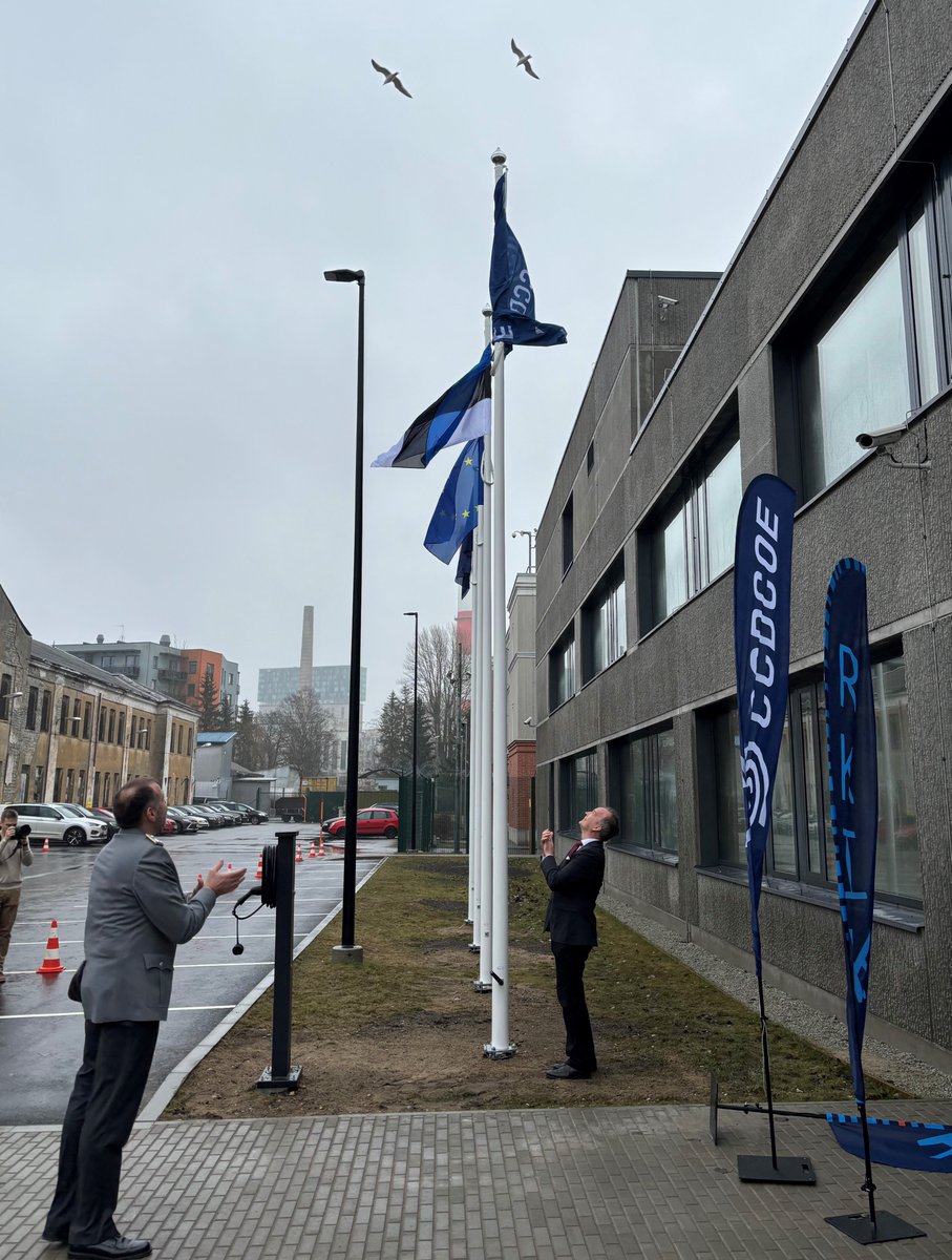 Congratulations to @ccdcoe for receiving their new premises. @ccdcoe with its flaship projects #CyCon, #LockedShields, #TallinnManual continues to spearhead @NATO #cybersecurity journey. 💻🌎👏🏢 @MFAestonia