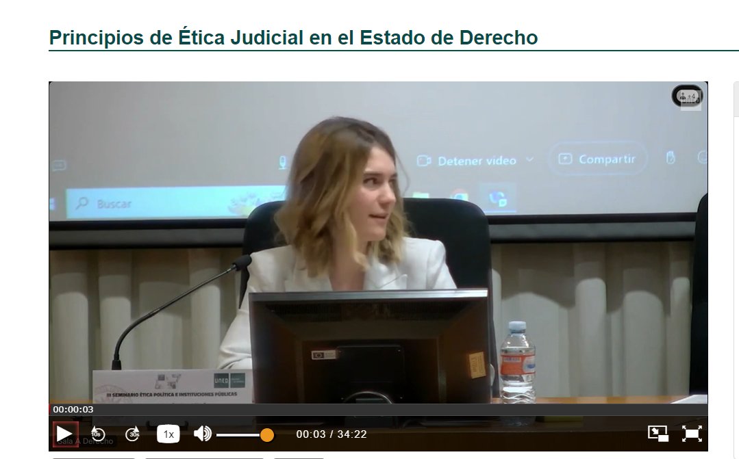 La Ética y el Ministerio Fiscal: principios del Código Ético Fiscal

Modera Laura Hernández Llinas
Ponente Ana María Marcos, Prof. <a href="/FacDerecho_UNED/">Fac. Derecho UNED</a> 

canal.uned.es/video/65f434ee…