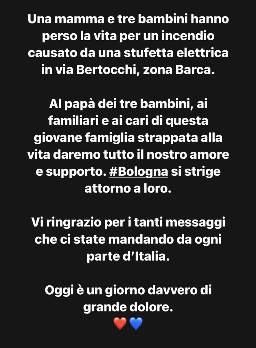 Come saprete la nostra comunità è stata scossa da una terribile tragedia avvenuta nella notte.
